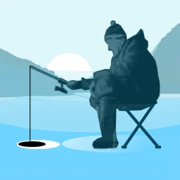 Ice fishing game. Catch bass. 图标